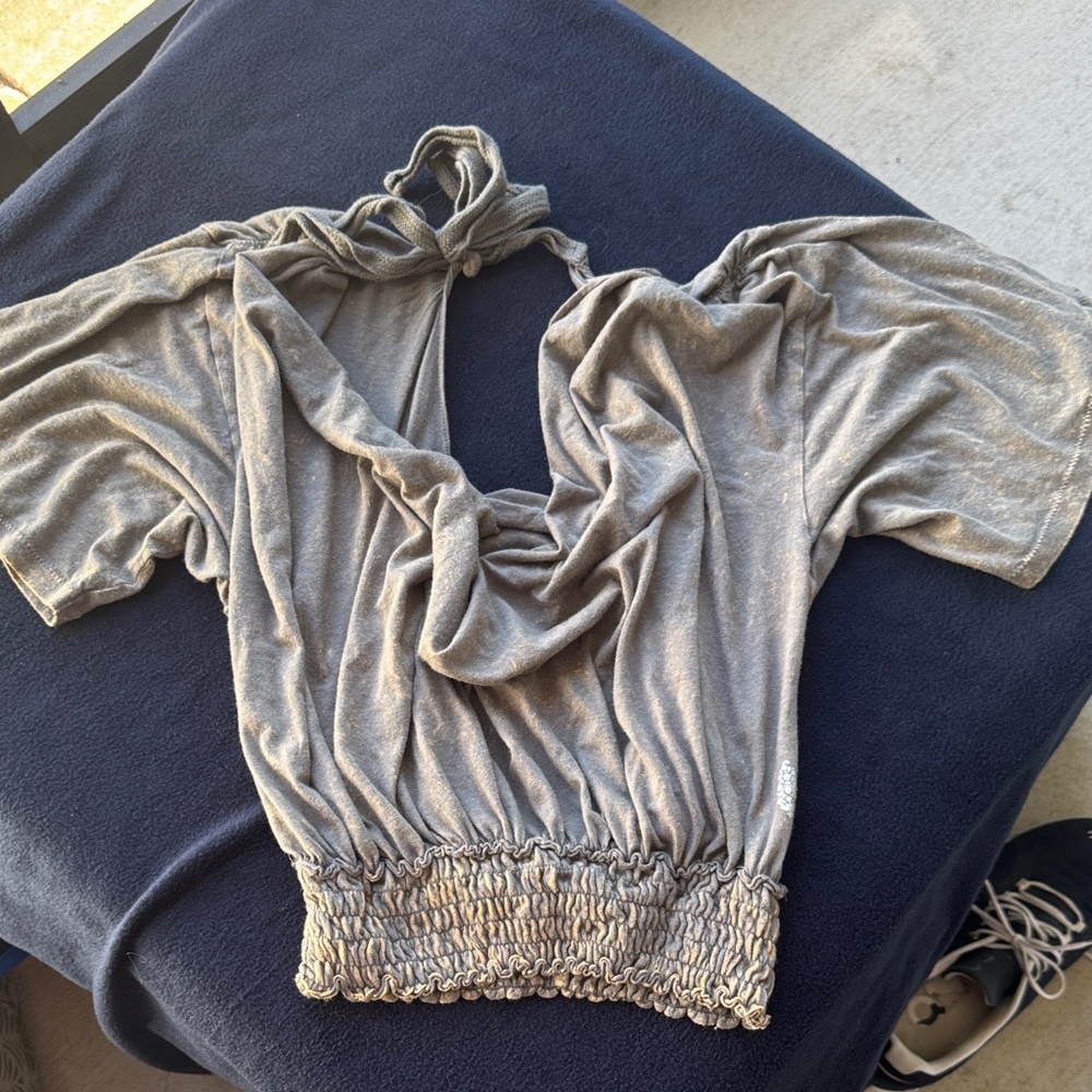 FP Movement by Free People Gray Crop Top
